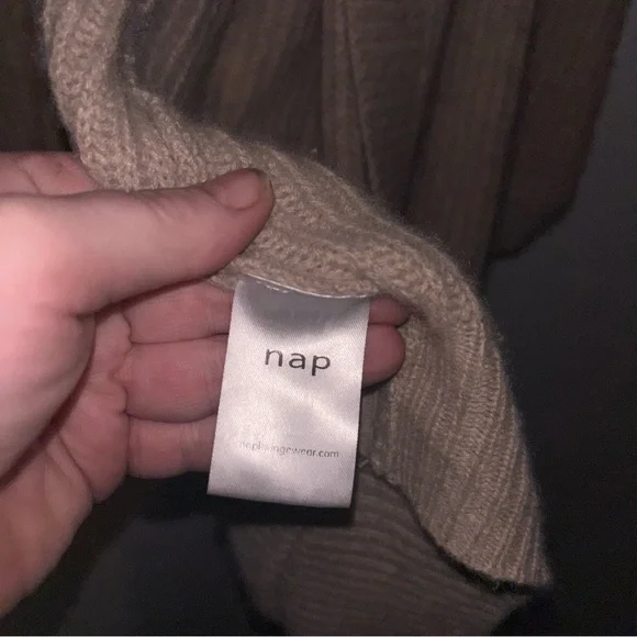 Nap Loungewear Women’s Cozy Cashmere Tan Cardigan XL - Picture 6 of 7